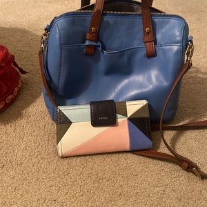 Fossil handbag and wallet